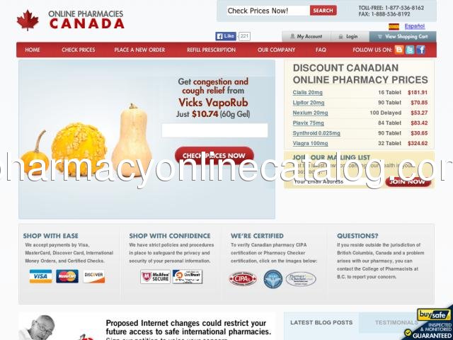 onlinepharmaciescanada.com